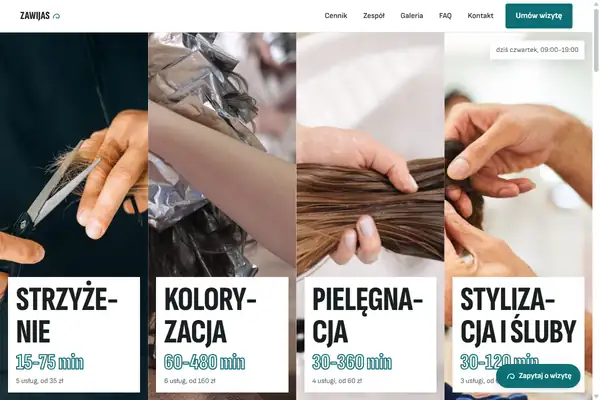 Strona główna dema Zawijas na dużym ekranie